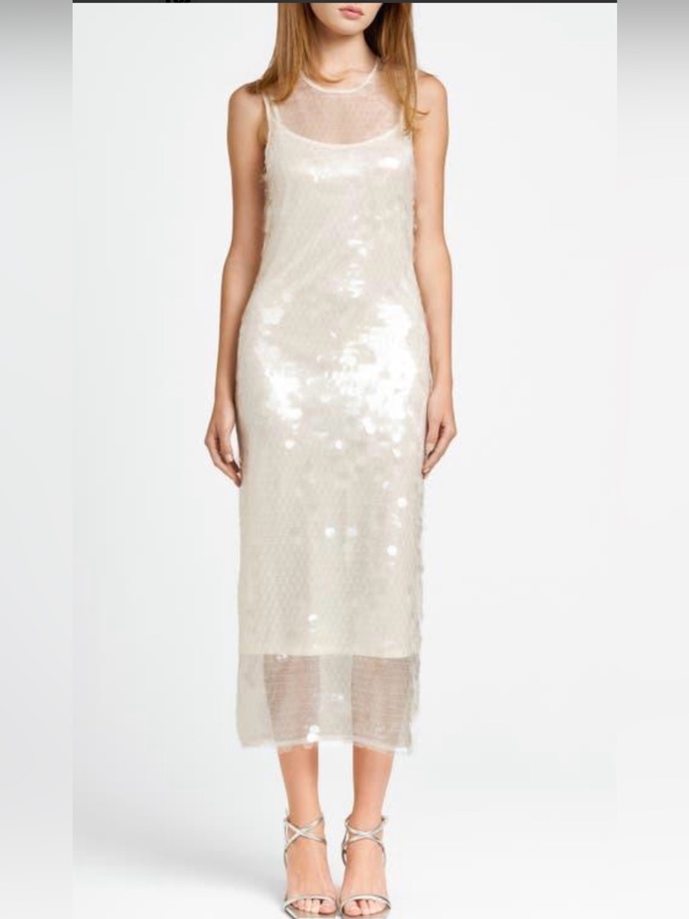 WAYF x Cherie Madeleine Danse Sequin Sleeveless Midi Dress M
 NWT